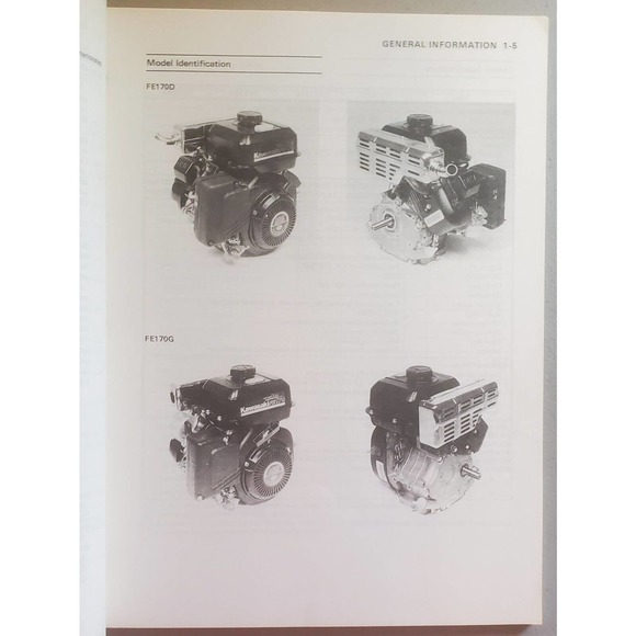 Kawasaki FE161 FE170 Service Manual 1990 - Picture 3 of 4
